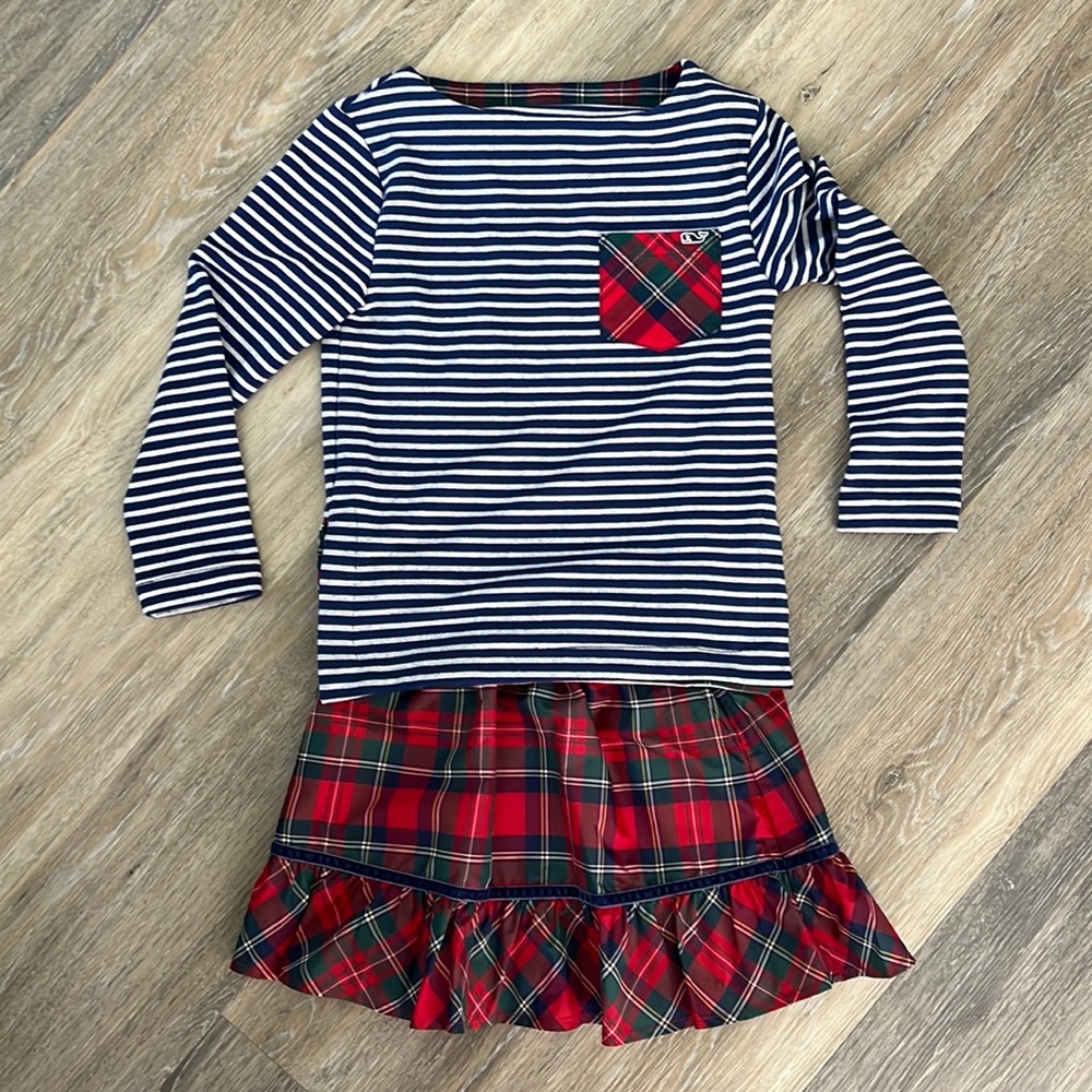 Vineyard Vines girls, shirt & skirt set – size small (7–8)